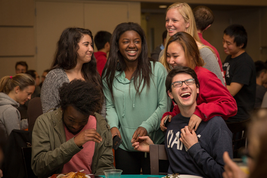 Students enjoy Midnight Breakfast