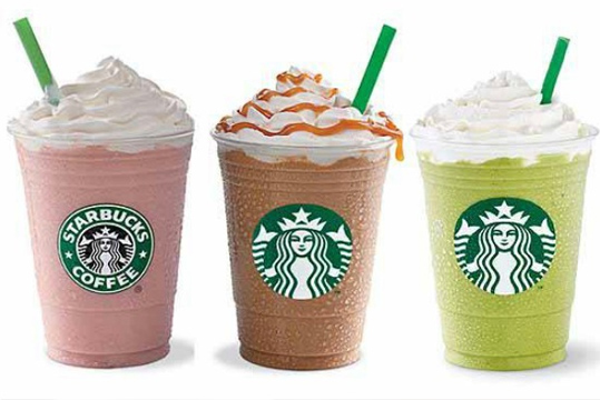 Starbucks frappuccinos 