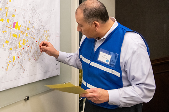 R&DE emergency assembly points are located all over campus R&DE emergency preparedness training