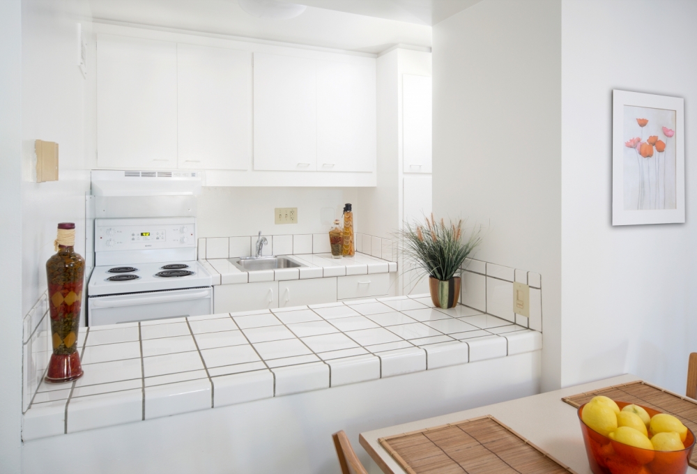 Escondido Village Midrise - One-Bedroom, One-Bath Apartments - available for couples without children (except McFarland) Kitchen Escondido Village Midrise - One-Bedroom, One-Bath Apartments - available for couples without children (except McFarland) Kitchen