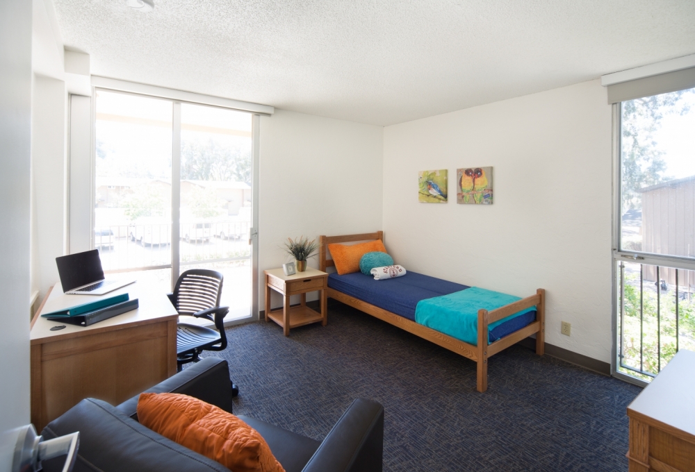 Escondido Village Midrise - Two-bedroom Efficiency Apartments, available for single students Bedroom Escondido Village Midrise - Two-bedroom Efficiency Apartments, available for single students Bedroom