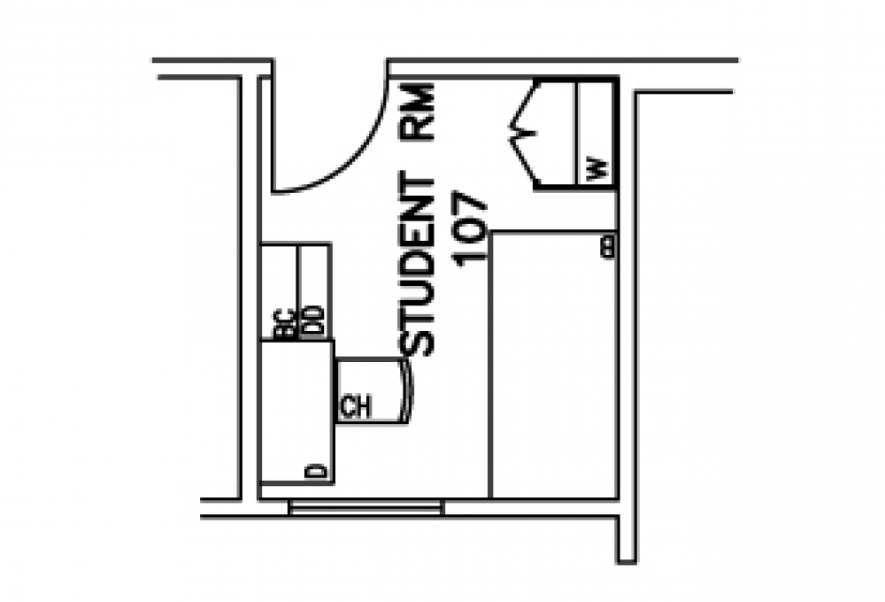 Single room - Top View Single room - Top View