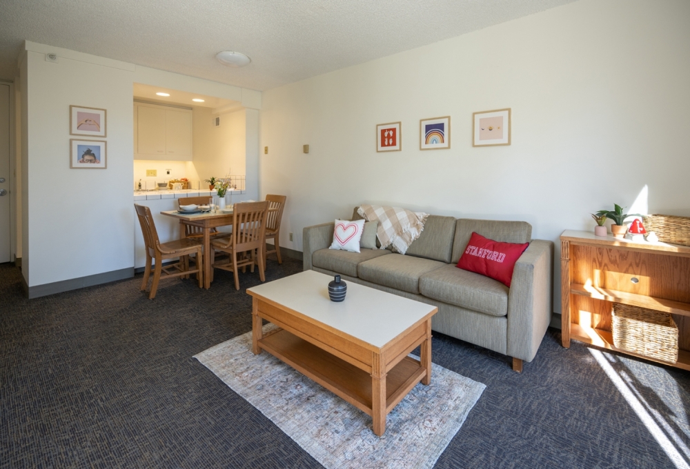 Escondido Village High-Rises, One-Bedroom, Dining and Living Room Escondido Village High-Rises, One-Bedroom, Dining and Living Room