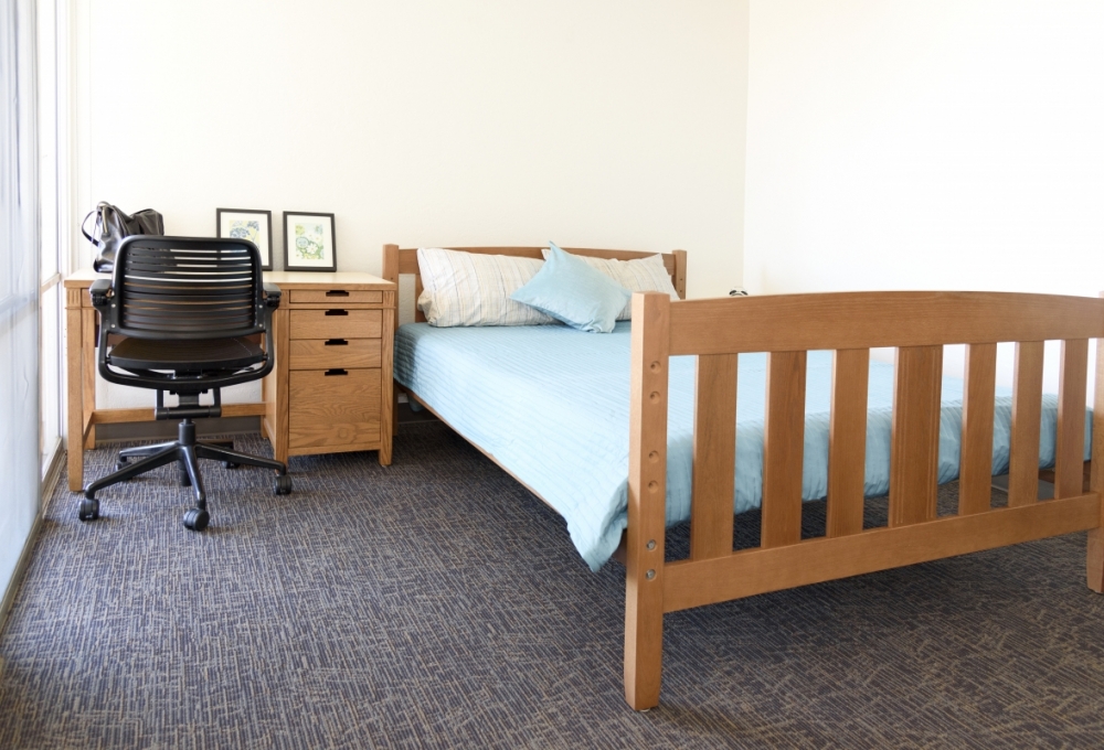 Escondido Village Midrise - One-Bedroom, One-Bath Compact McFarland Mid-rise Apartments - available for couples without children Bedroom Escondido Village Midrise - One-Bedroom, One-Bath Compact McFarland Mid-rise Apartments - available for couples without children Bedroom