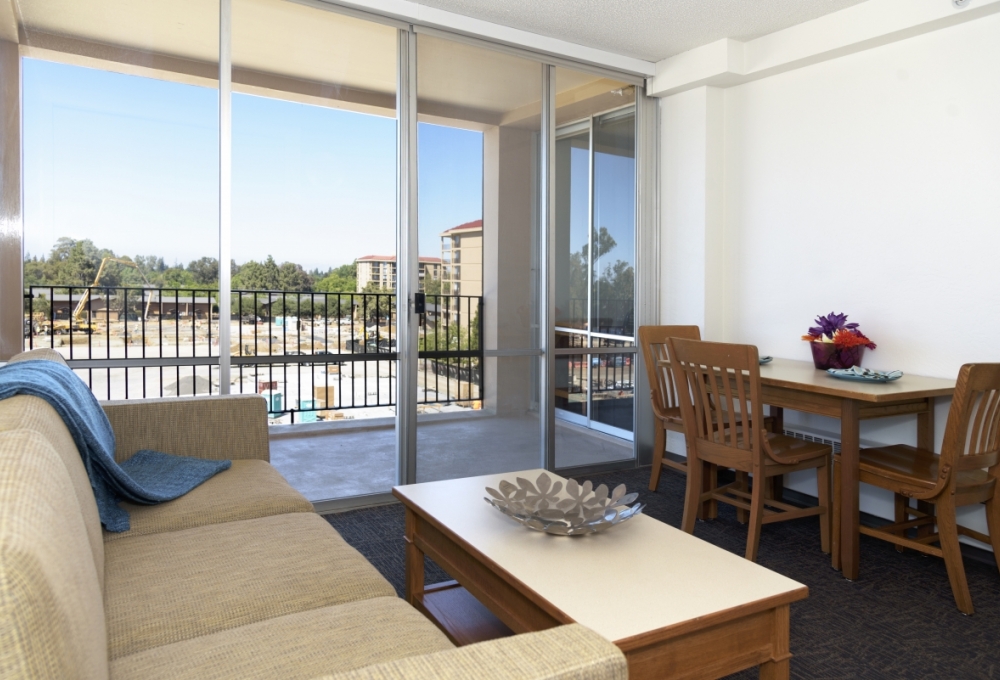 Escondido Village High-Rises, One-Bedroom, Living and Dining Room Escondido Village High-Rises, One-Bedroom, Living and Dining Room