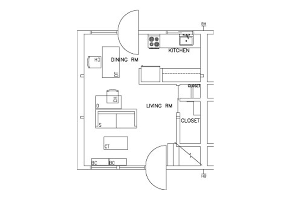 Escondido Lowrise - Two Story - 1-Bedroom - First Floor Floor Plan Escondido Lowrise - Two Story - 1-Bedroom - First Floor Floor Plan