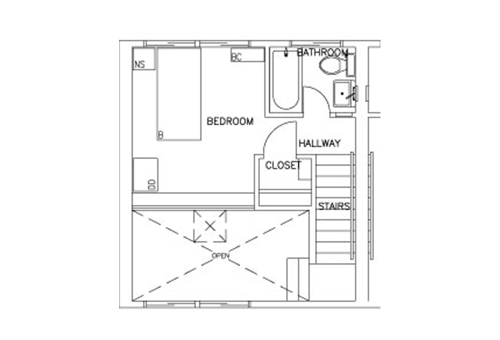 Escondido Lowrise - Two Story - 1-Bedroom - Second Floor Floor Plan Escondido Lowrise - Two Story - 1-Bedroom - Second Floor Floor Plan
