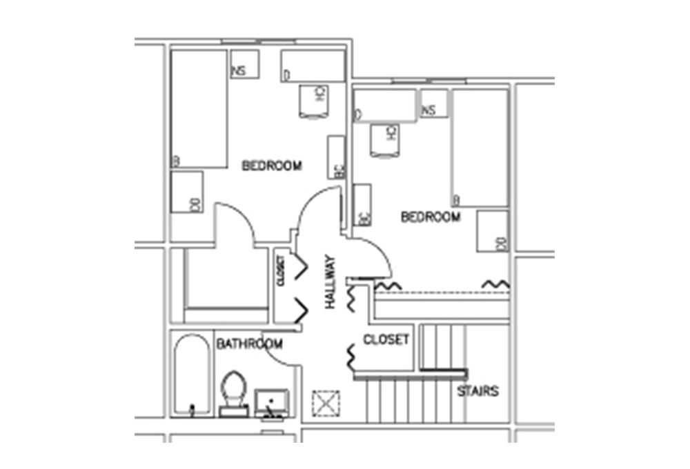 Escondido Lowrise - Two Story - 2-Bedroom - Second Floor Floor Plan Escondido Lowrise - Two Story - 2-Bedroom - Second Floor Floor Plan