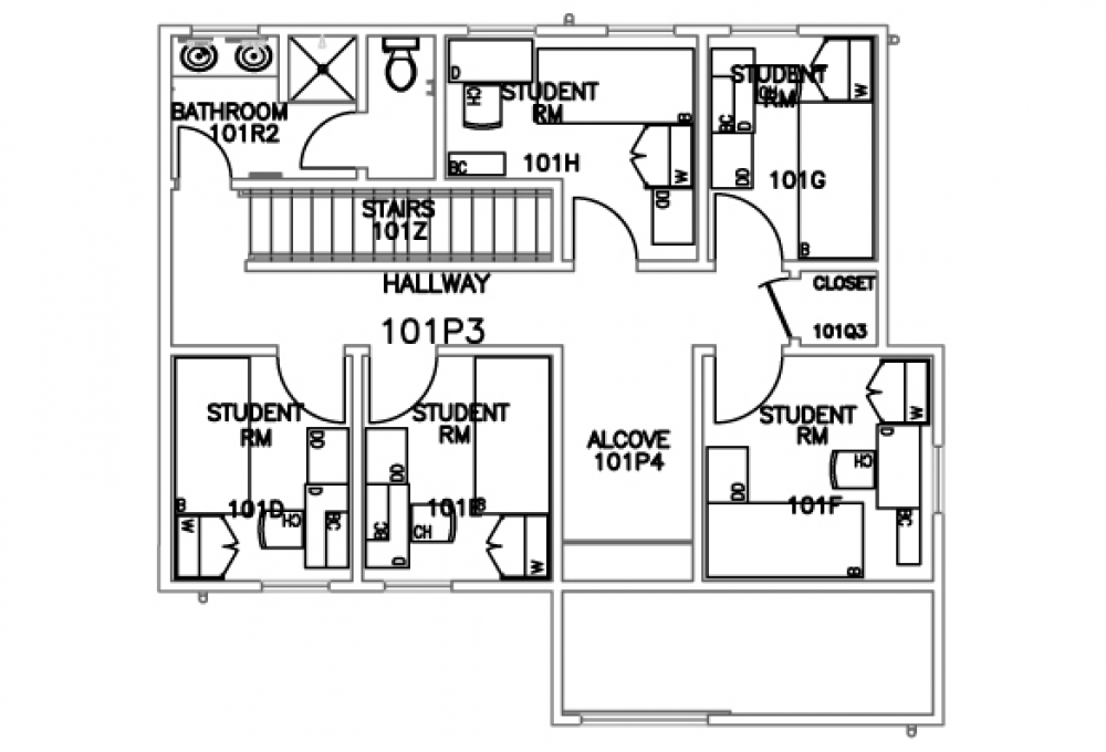 8-person suite- 2nd floor view 8-person suite- 2nd floor view