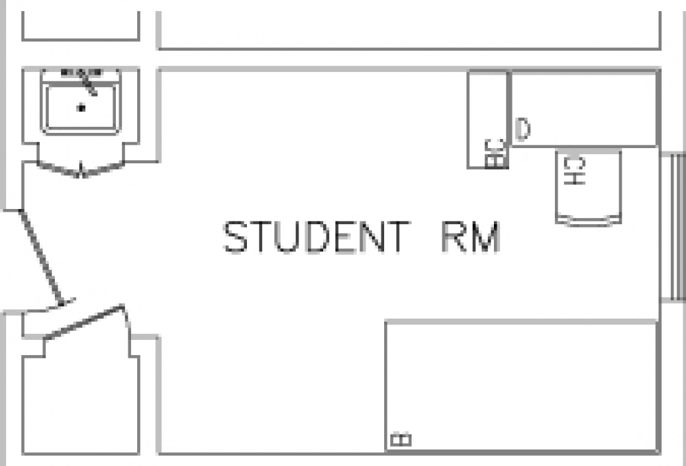 Single Room - Top View Single Room - Top View