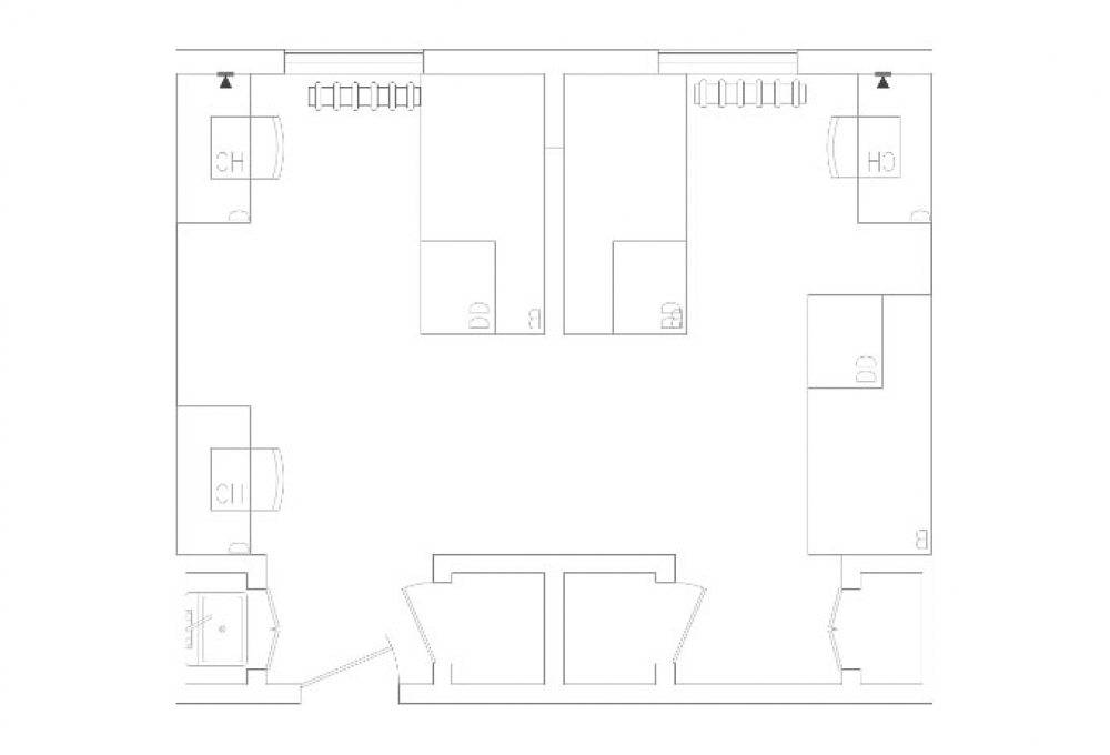 Triple Room - Top View Triple Room - Top View