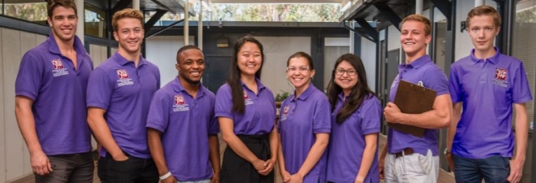 Stanford Conferences Summer 2018 Student Team SC Summer 2018 Student Team wearing their purple uniforms